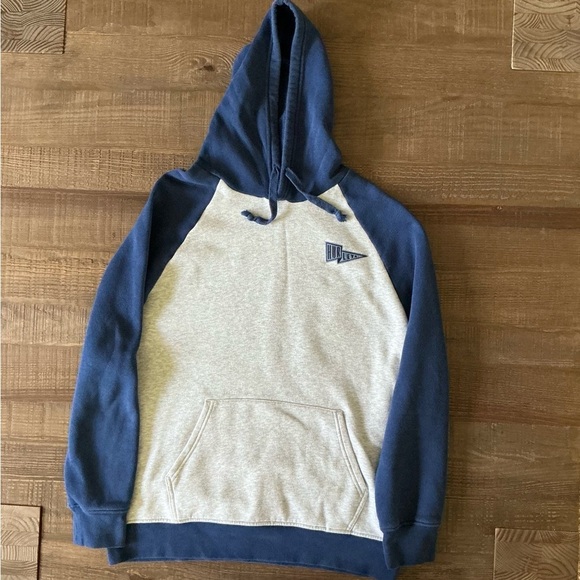 Hurley Mens Light Heather Grey Navy University Pullover Hoodie Large - Picture 1 of 6